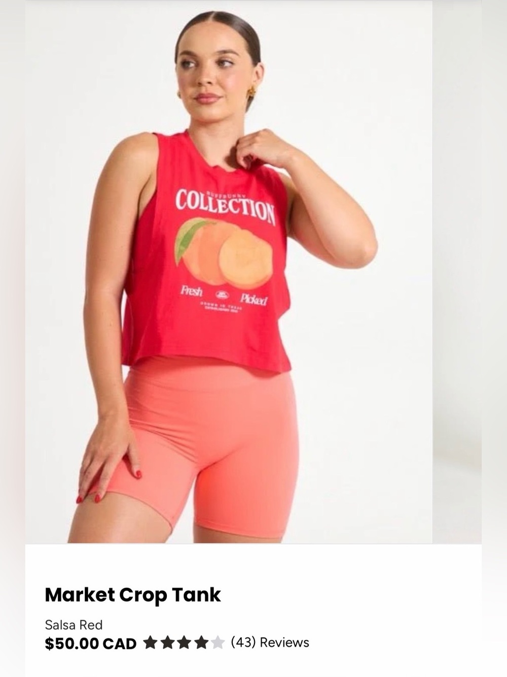 BuffBunny Red Fruit Graphic Crop Tank